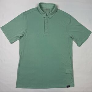 Patagonia Mens Capilene Cool Trail Polo Shirt Sz Small Light Mint Green B1